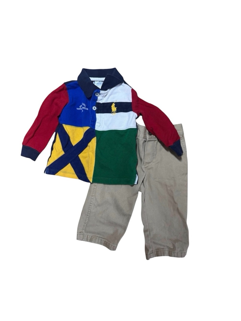 Ralph Lauren Polo Shirt and Pants Set 9 Months